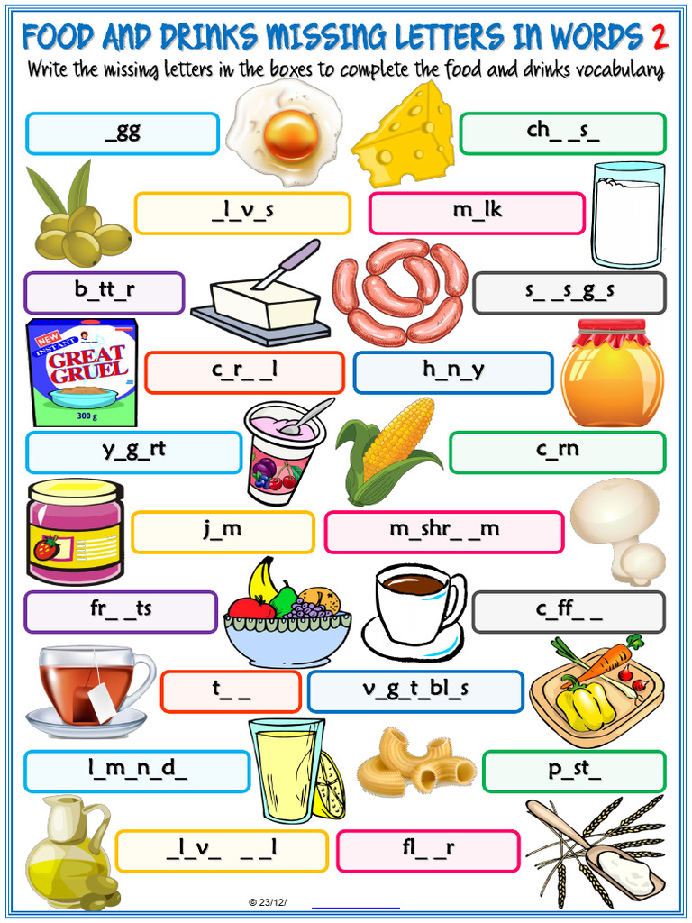 Food and Drinks - A2 Level For Kids Teenagers | PDF