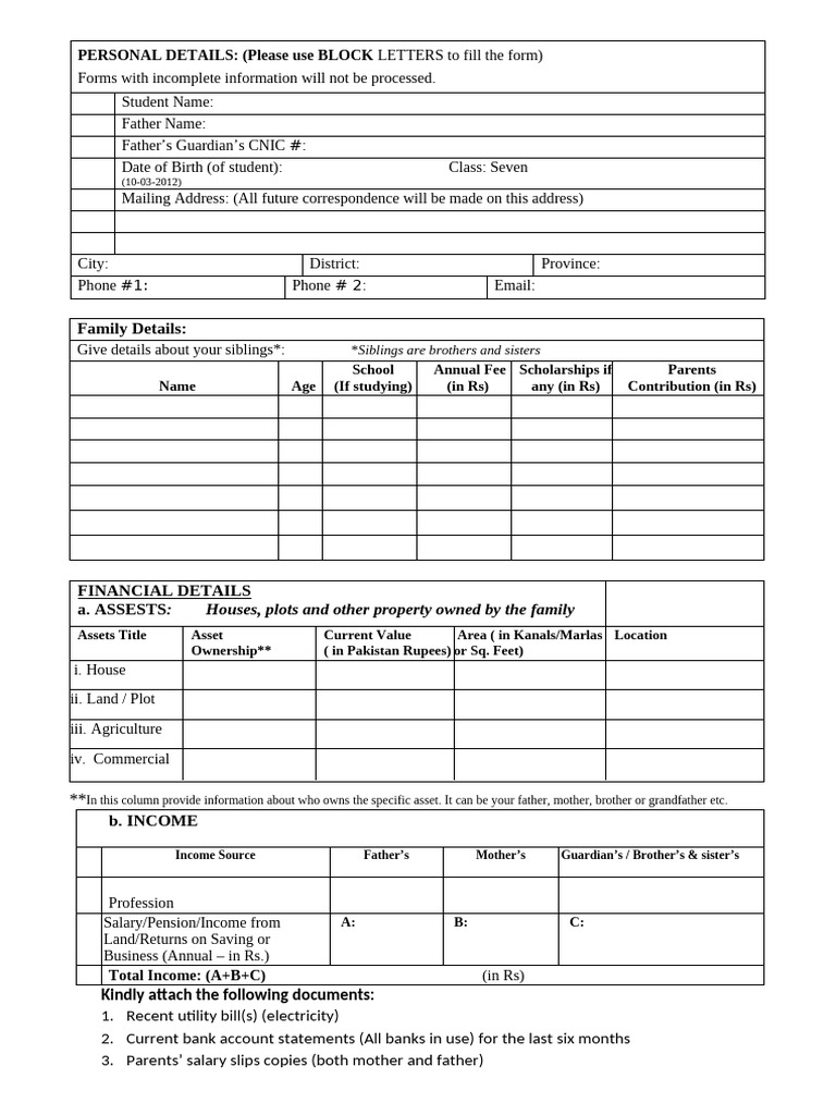 SundarSTEM - Student's Record Form 4-02-2026 | PDF