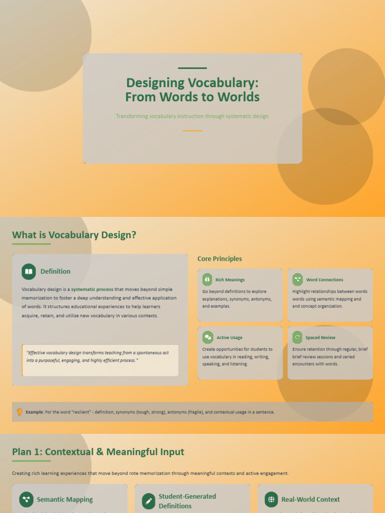 Designing Vocabulary - From Words To Worlds1 | PDF | Vocabulary | Learning