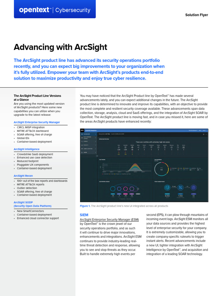 Advancing With Arcsight Flyer en | PDF | Computer Security | Security