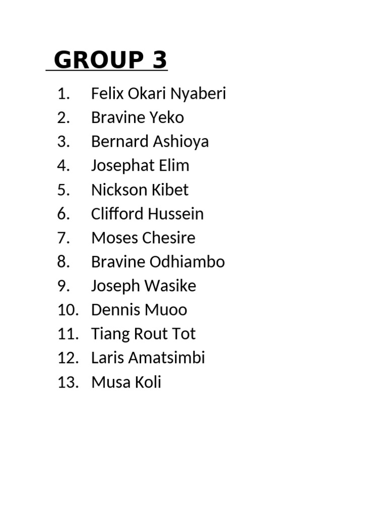 Group 3 | PDF