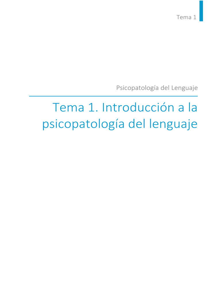 Tema 1 Psicopato | PDF | Psicopatología | Manual Diagnóstico y ...