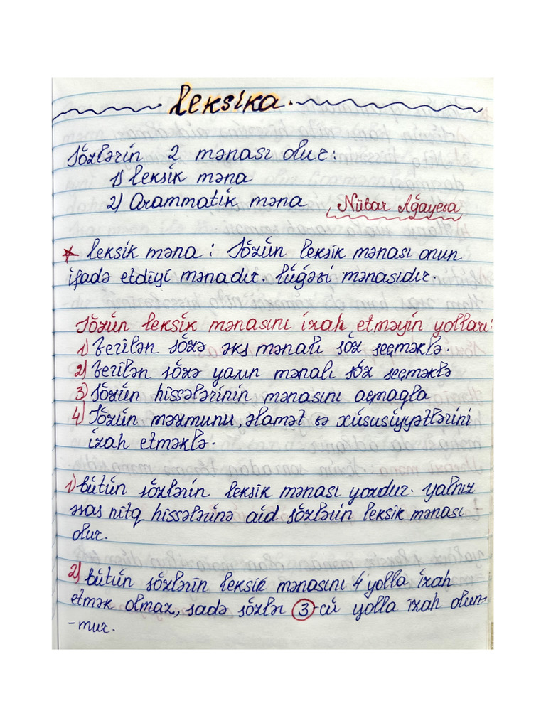 Nübar Ağayeva - Leksika | PDF