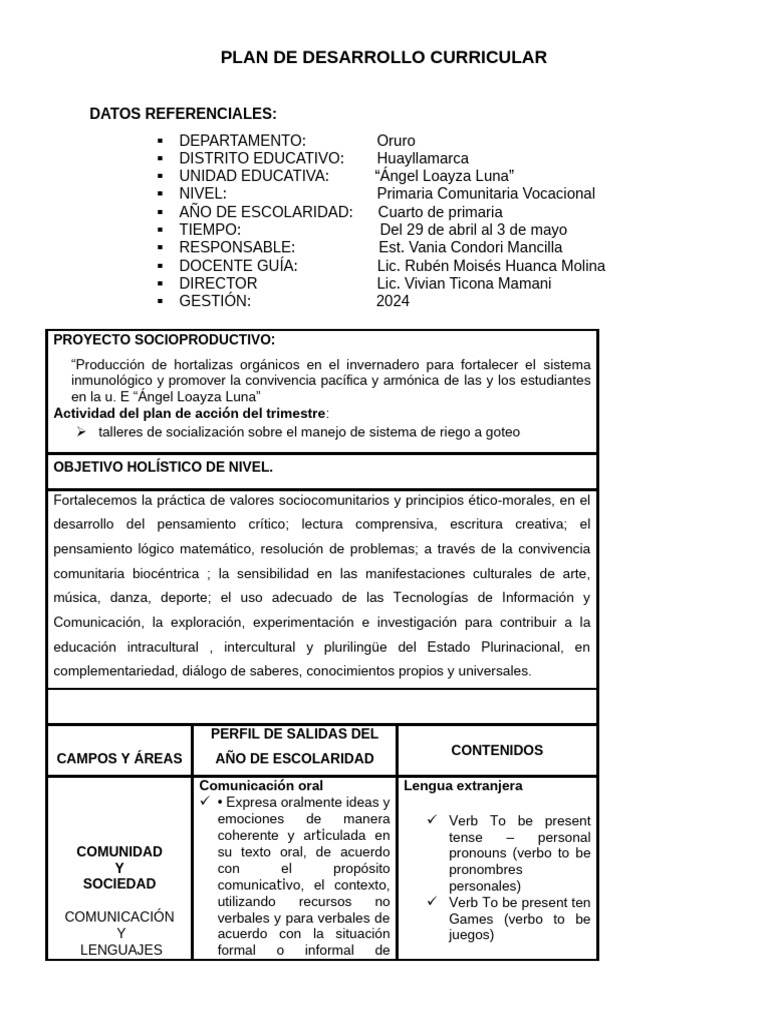 Plan de Desarrollo Curricular 2 Huayllamarca | PDF | Reciclaje | Geometría