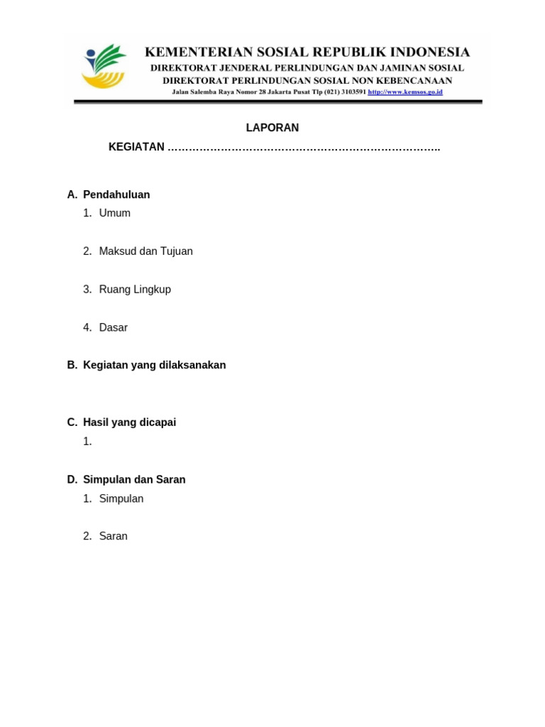 Template Laporan RHK | PDF