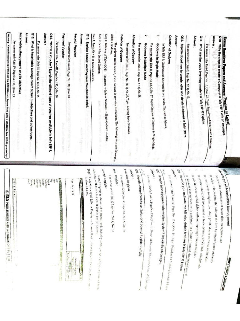 Computerised Accounting Question Papers | PDF