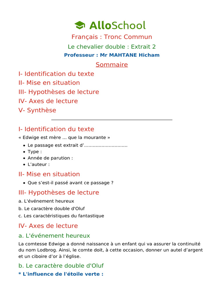 Le Chevalier Double Extrait 2 6 | PDF