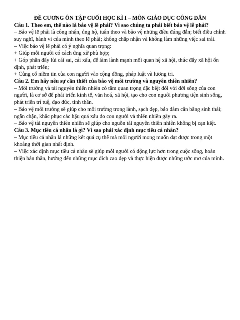 Gdcd de Cuong Hki | PDF