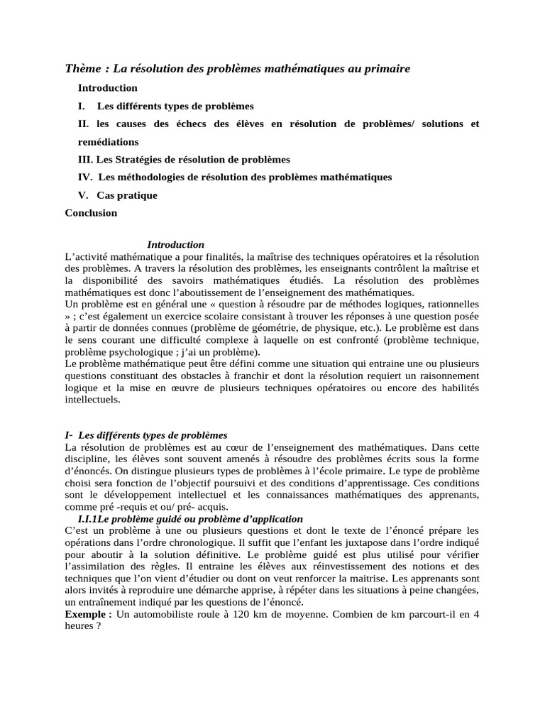 Expose Resolution de Probleme | PDF | Mathématiques | Psychologie