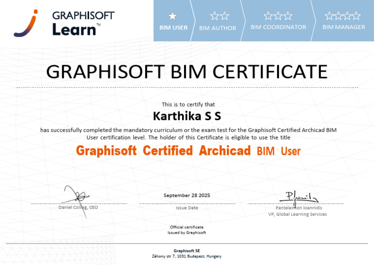 Graphisoft Bim Certificate | PDF