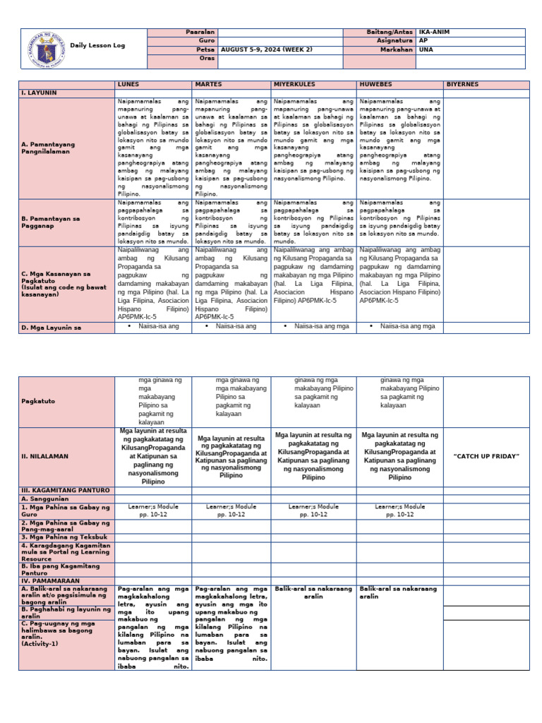 GR 6 AP WK 2 QTR 1 | PDF
