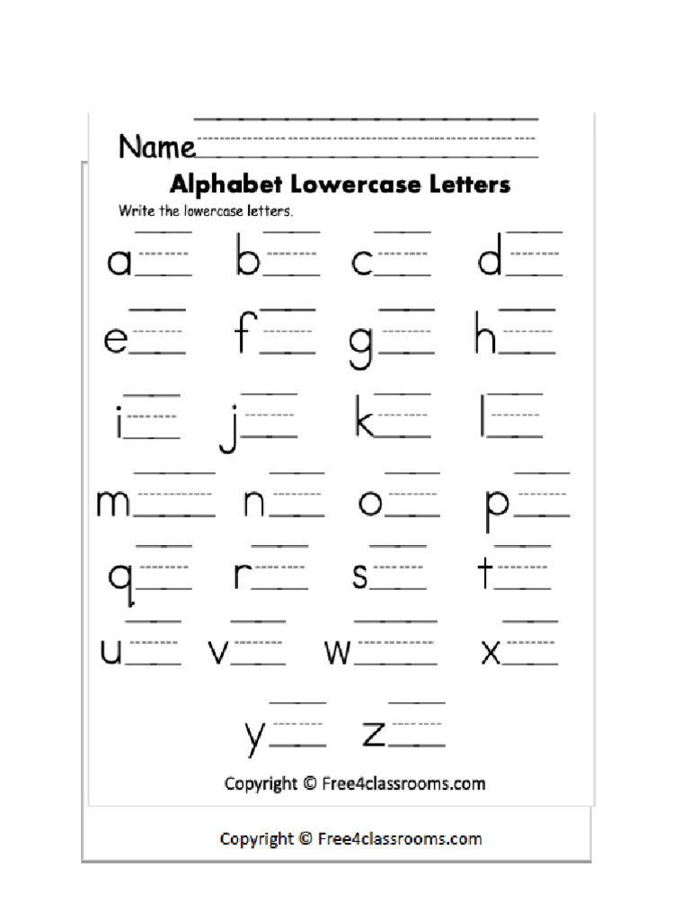 Letters Worksheet | PDF