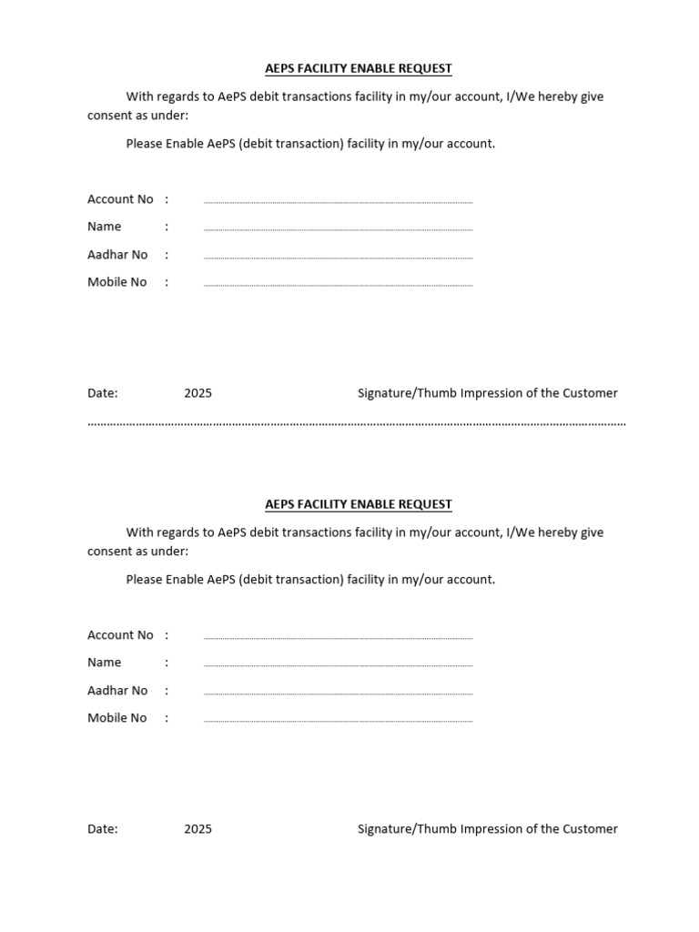 AEPS Facility | PDF