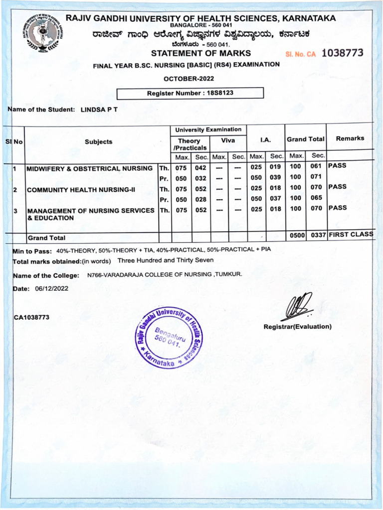Final Year Certificate | PDF