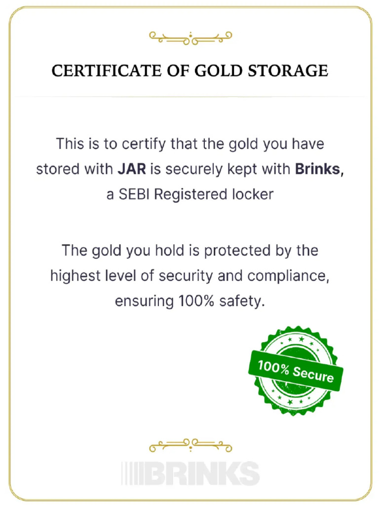 Storage Certificate | PDF