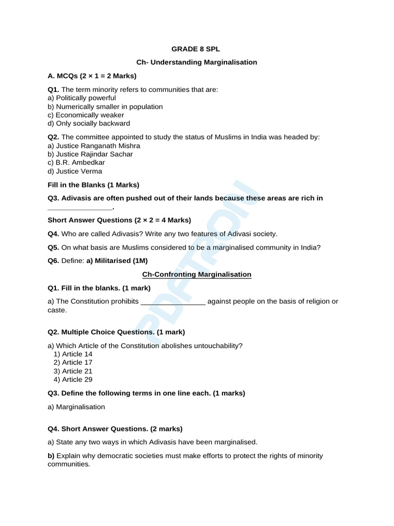 Understanding Marginalizations. | PDF