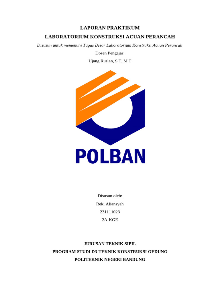 Contoh Laporan Praktikum Acuan Dan Perancah-KAP Modern | PDF