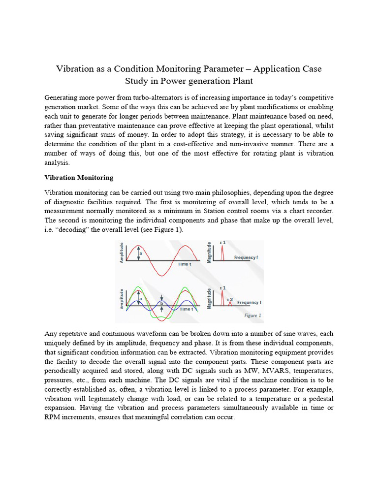 Case Study Vibration Condition Monitoring | PDF | Mechanical Engineering