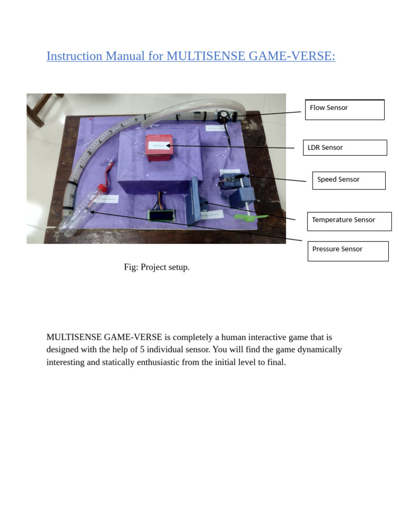 Instruction Manual For MULTISENSE GAME | PDF | Electrical Resistance ...
