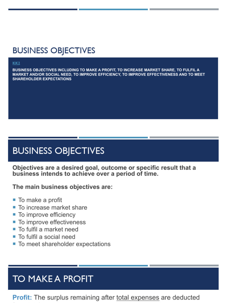 KK2 - Business Objectives | PDF | Business | Efficiency