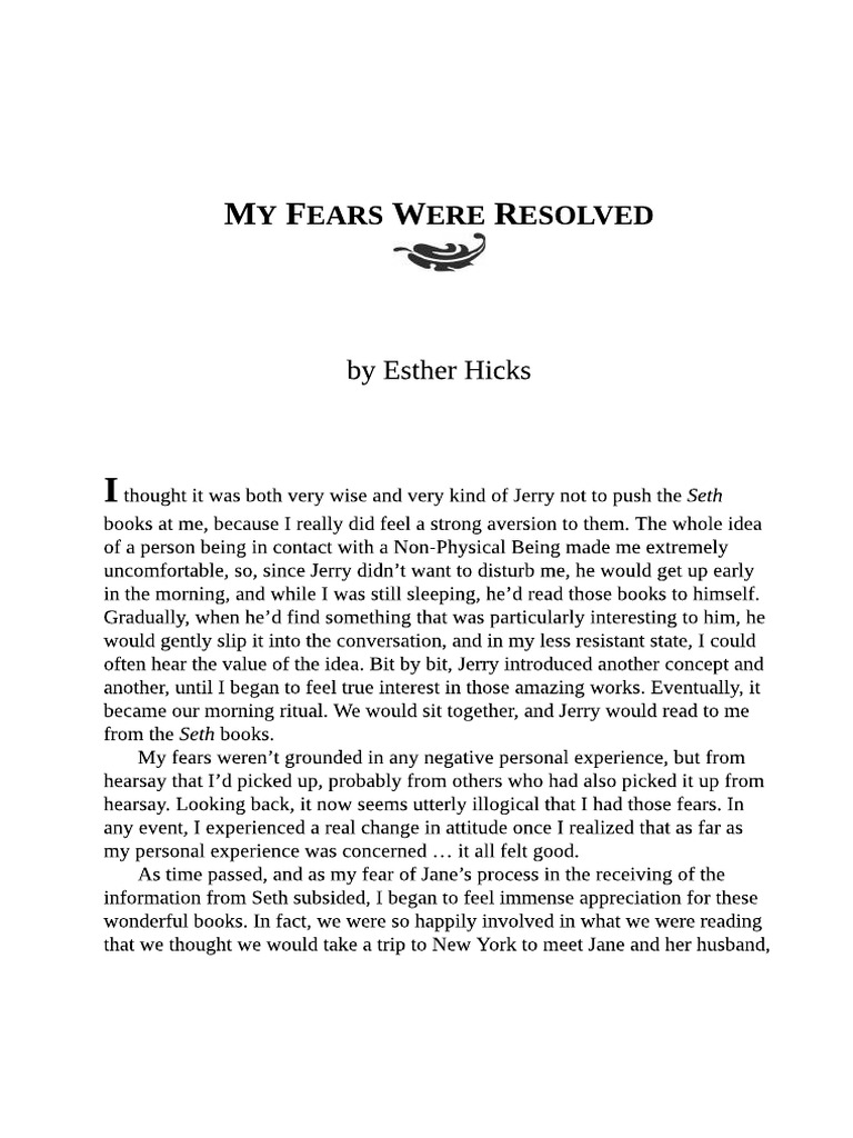 Fear Resolve | PDF