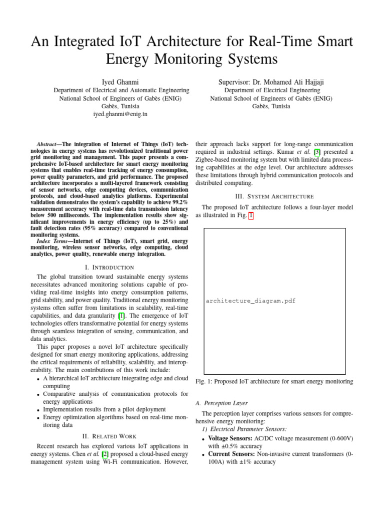 An Integrated IoT Architecture For Real-Time Smart Energy Monitoring ...
