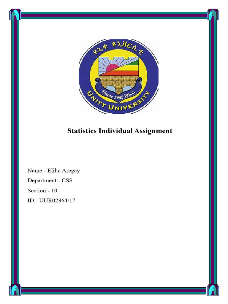 Statistics Individual Assignment | PDF | Level Of Measurement | Statistics