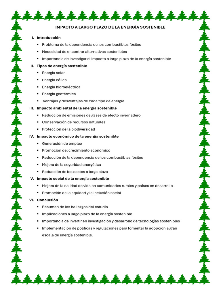 Impacto A Largo Plazo de La Energía Sostenible - Terminado | PDF