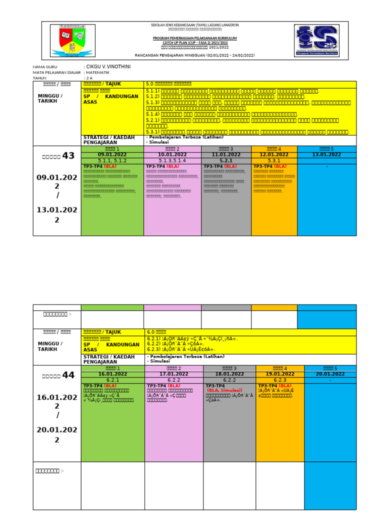 Catch Up MT (T2) | PDF