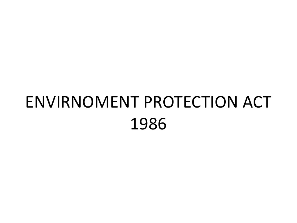 Environment Protection Act Overview | PDF