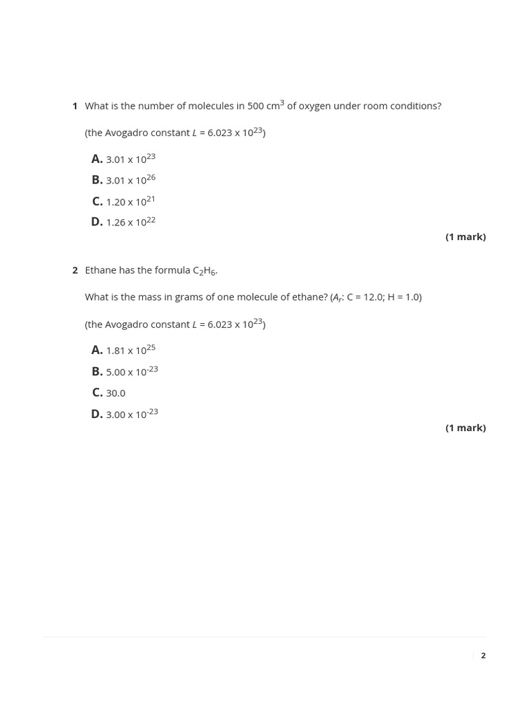 Lea's Quantitative Chemistry As | PDF | Oxide | Mole (Unit)