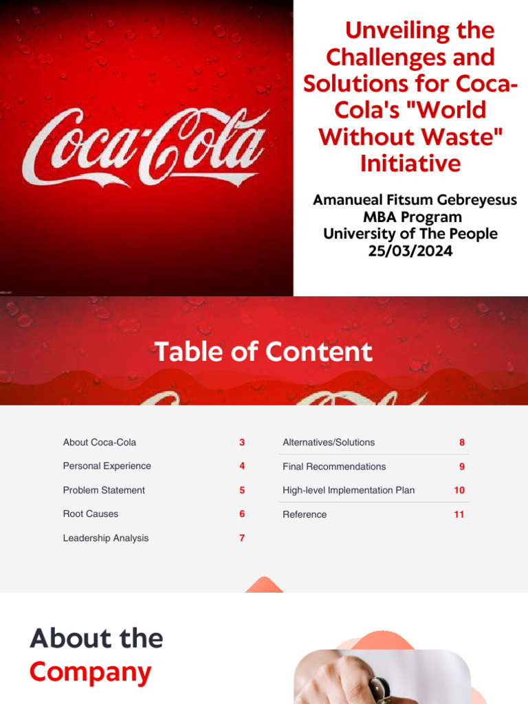 Unveiling The Challenges and Solutions For Coca-Cola's World Without ...