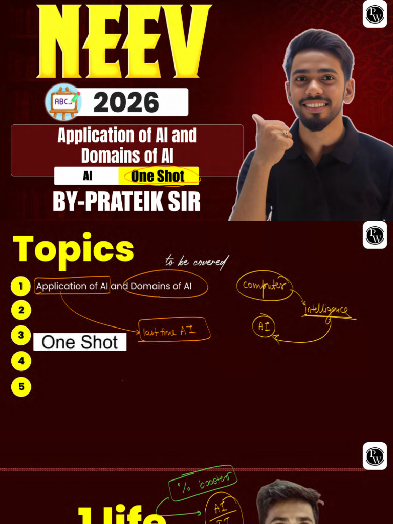 Application of AI and Domains of AI Class Notes | PDF
