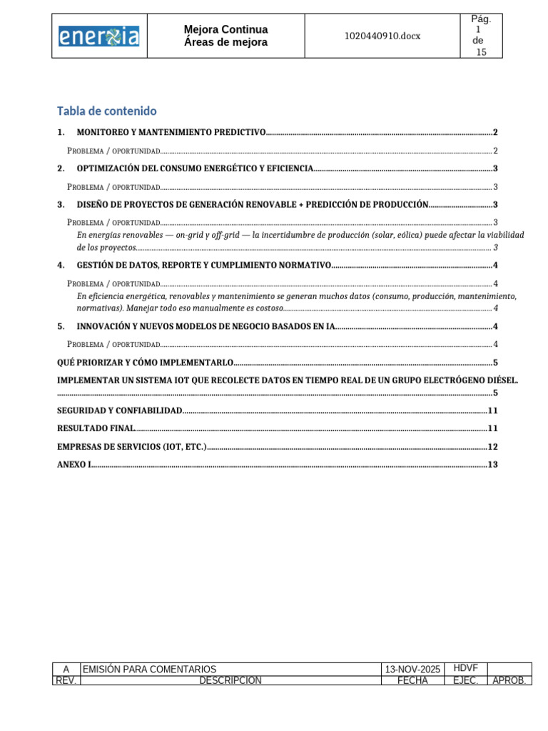 Exia MC GL 0001 - R0a | PDF | Uso eficiente de energía | Inteligencia ...