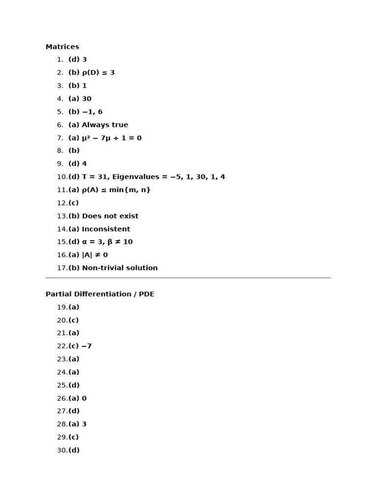 Matrices & P.D | PDF