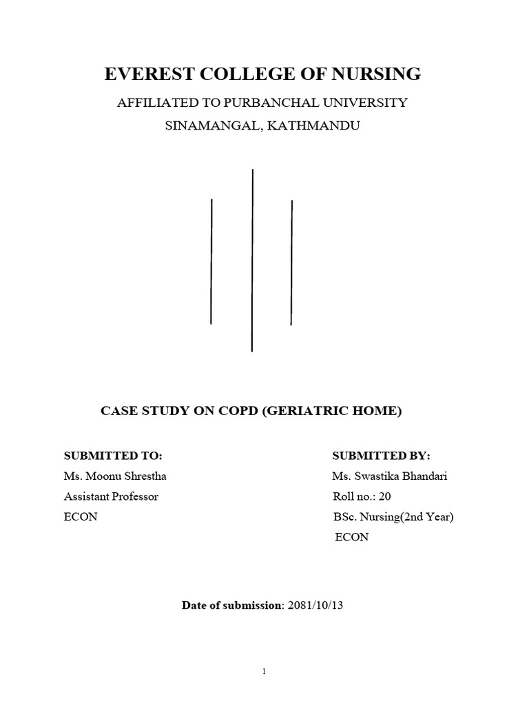 Geriatric Case Study | PDF | Chronic Obstructive Pulmonary Disease ...