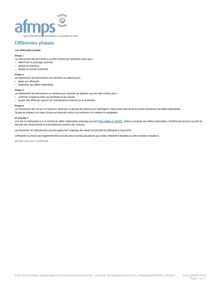 Différentes Phases - AFMPS | PDF