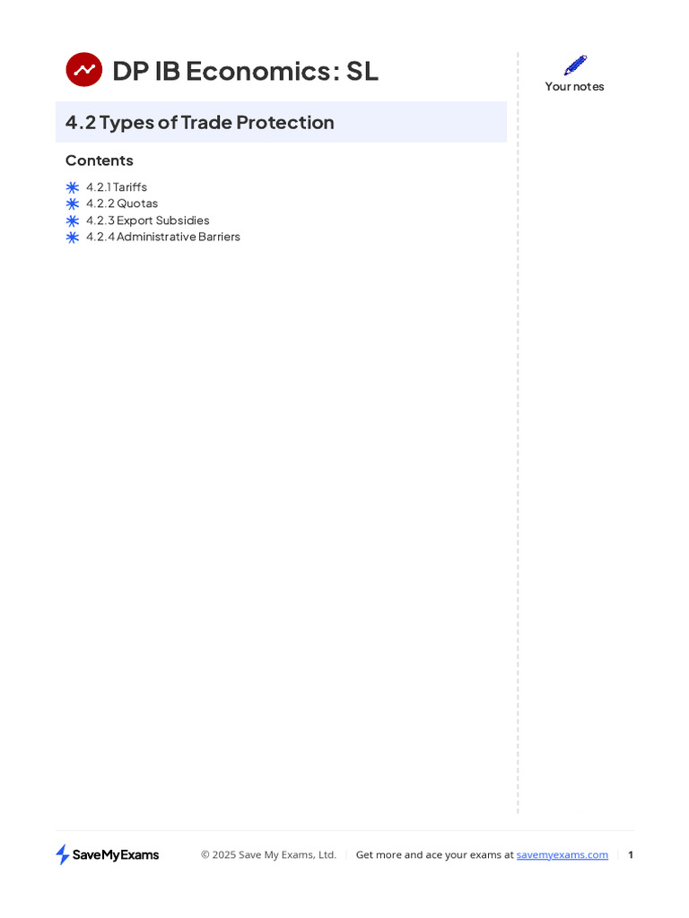 4.2 Types of Trade Protection - DP IB Economics Revision Notes 2020 ...