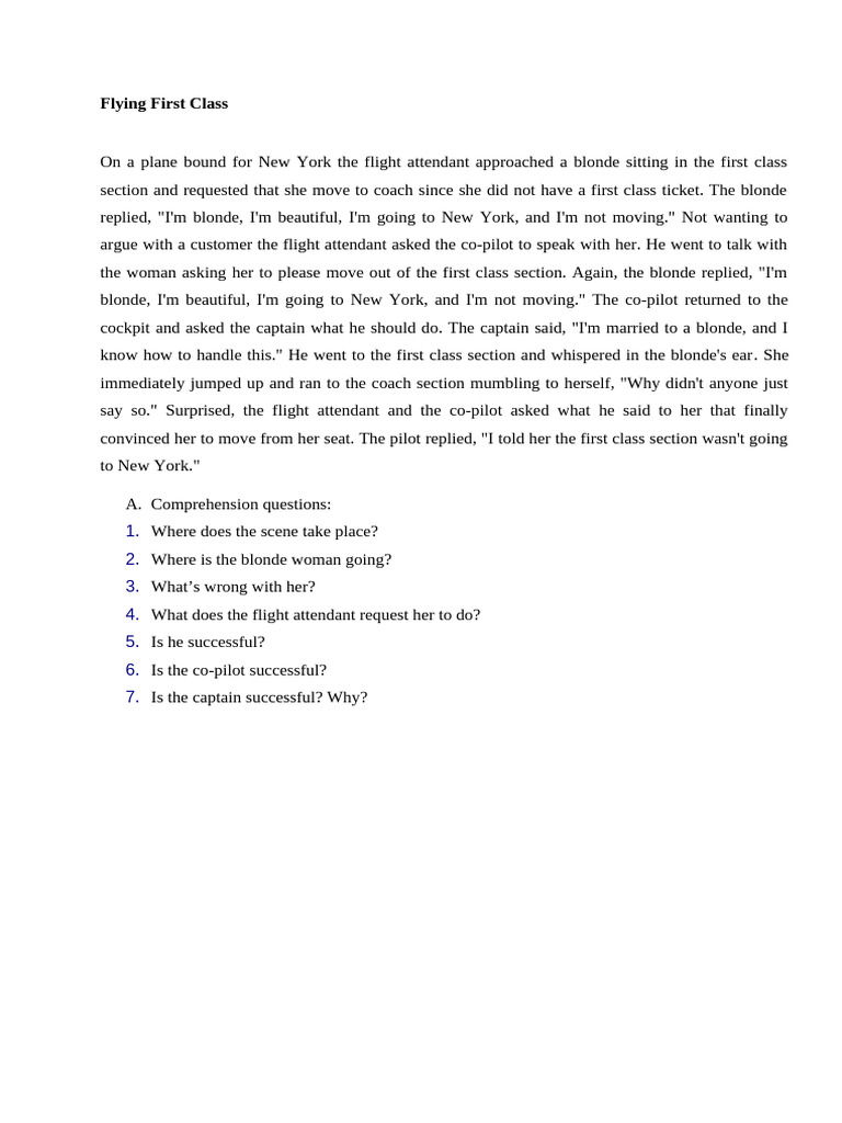 Flying First Class | PDF