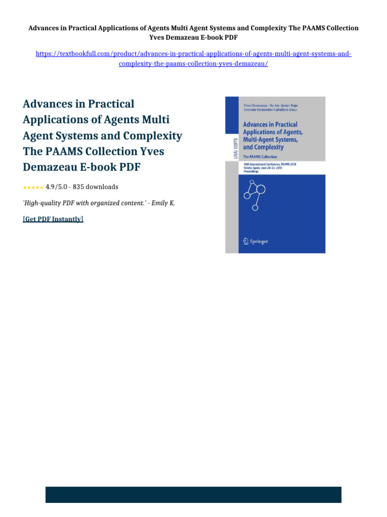 Advances in Practical Applications of Agents Multi Agent Systems and ...