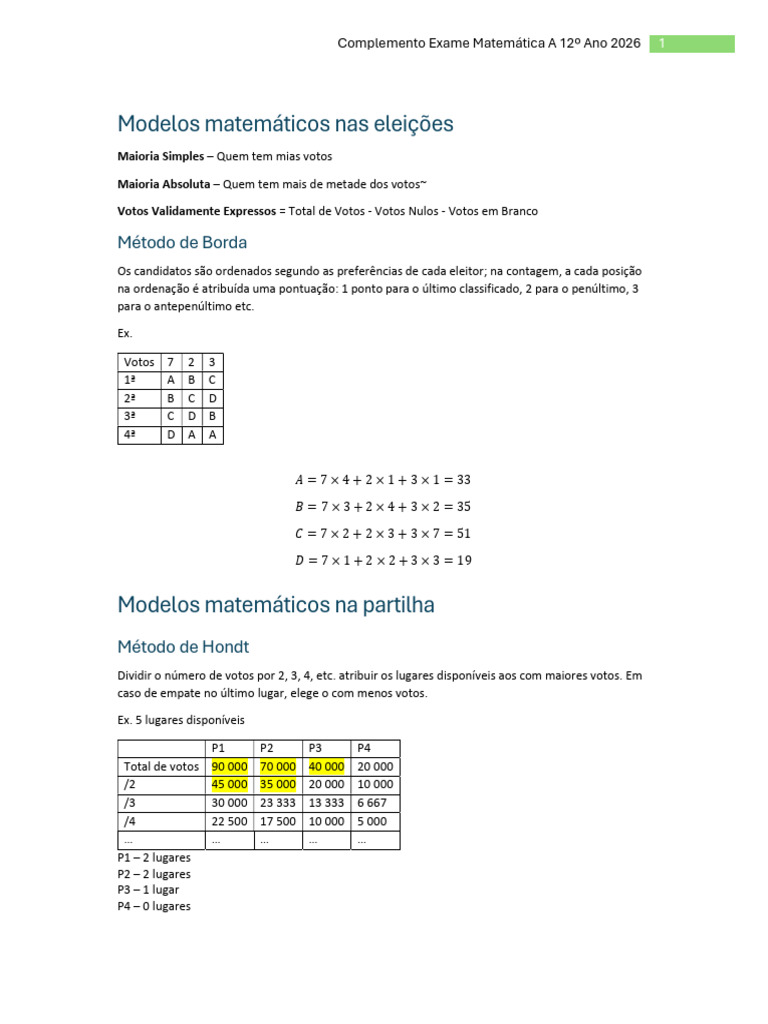 Complemento Exame Matemática A 12º Ano 2026 | PDF | Geometria Clássica ...