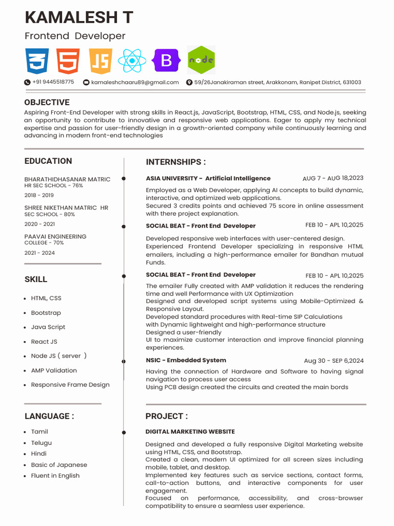 Black and White Clean Professional A4 Resume | PDF | Web Application ...