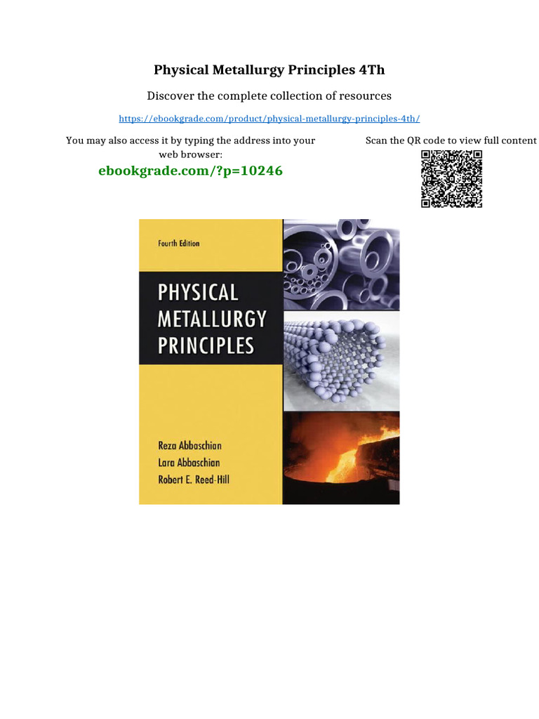 Physical Metallurgy Principles 4th Full Access | PDF | Intellectual ...
