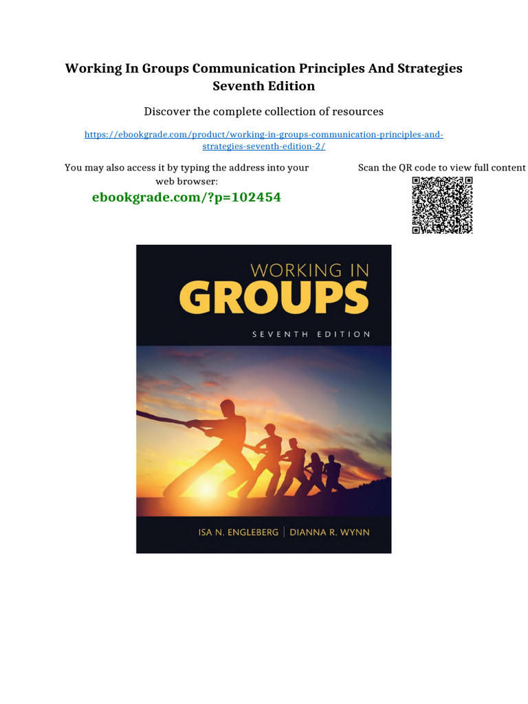 Working in Groups Communication Principles and Strategies Seventh ...