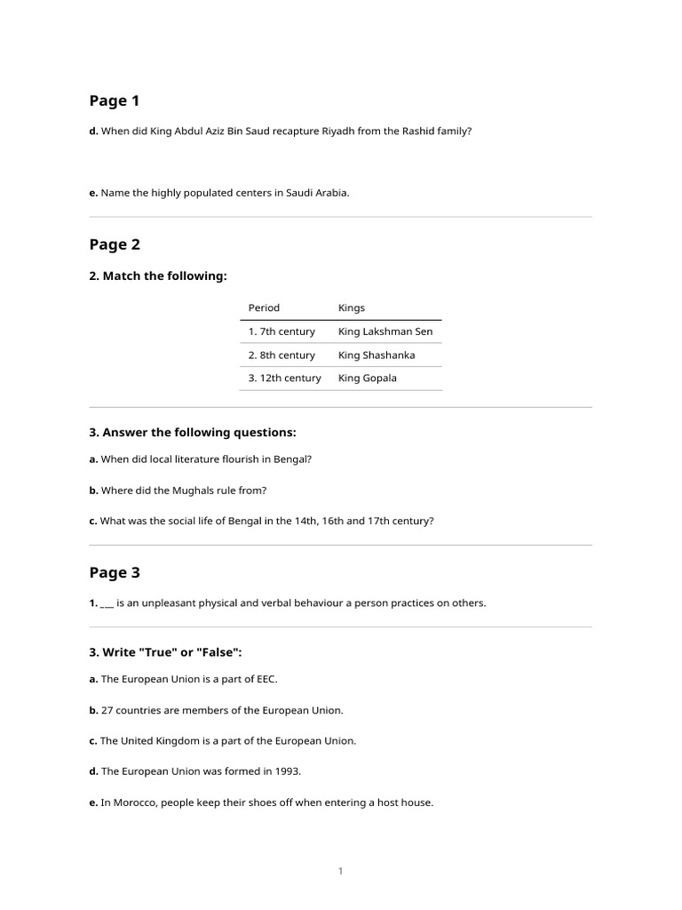 Question Paper (Without Answers) | PDF