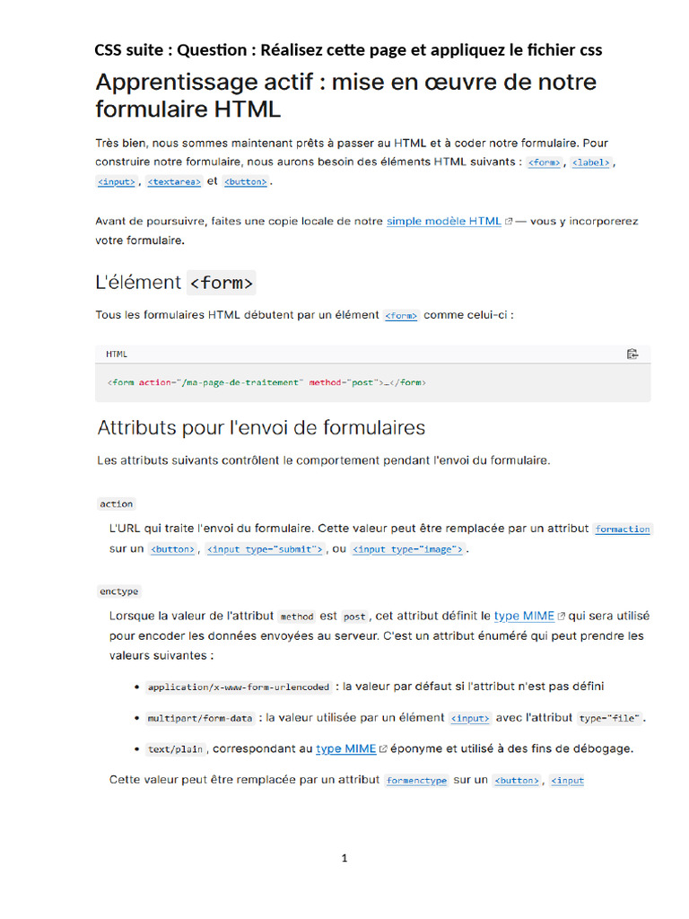 TP Css Suite 1 | PDF