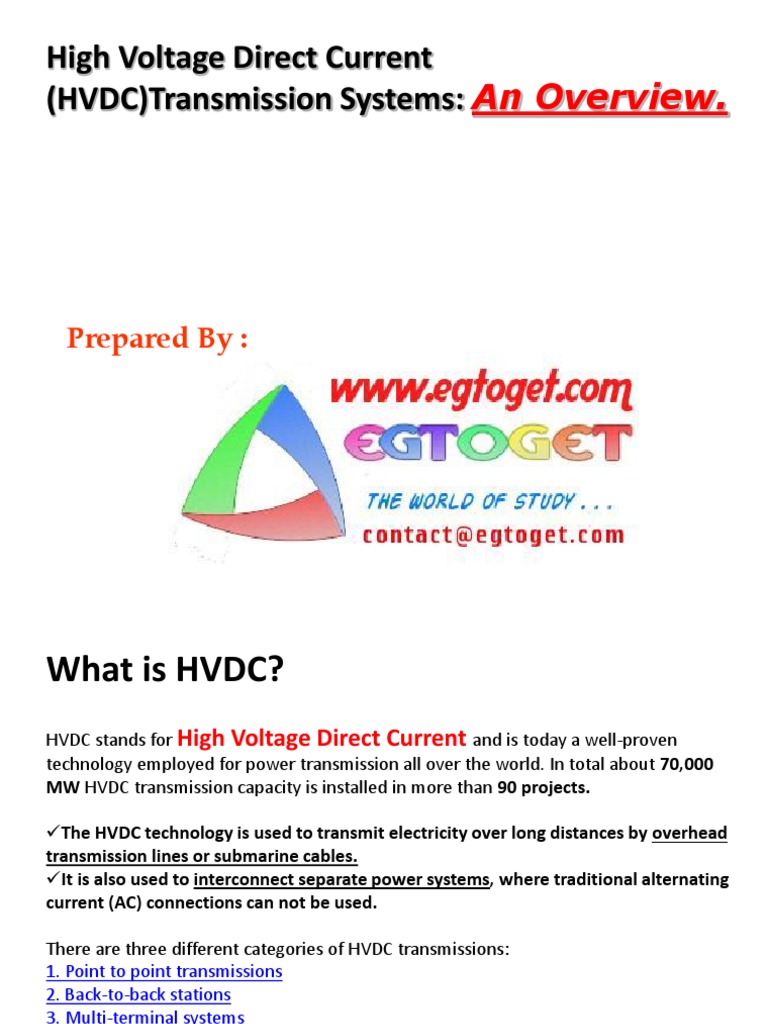 Overview of HVDC Technology | PDF | High Voltage Direct Current ...