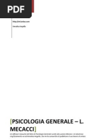 Manuale Di Psicologia Generale L. Mecacci