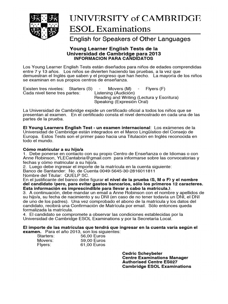 Yle Handout Parents | PDF