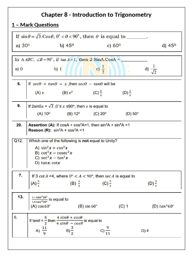 Introduction To Trignometry | PDF